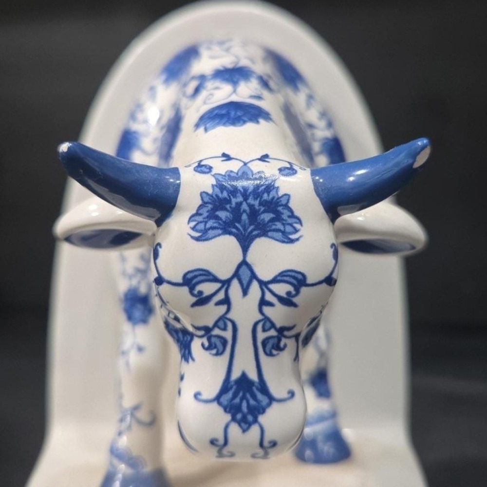 Cow Parade China Cow Bookends, Westland Giftware, Collectible #7411, No Box Flaw - Picture 11 of 11